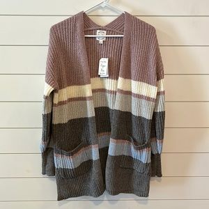 Hippie Rose Chenille Colorblocked Cardigan